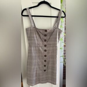 Plaid Button-Down Dress